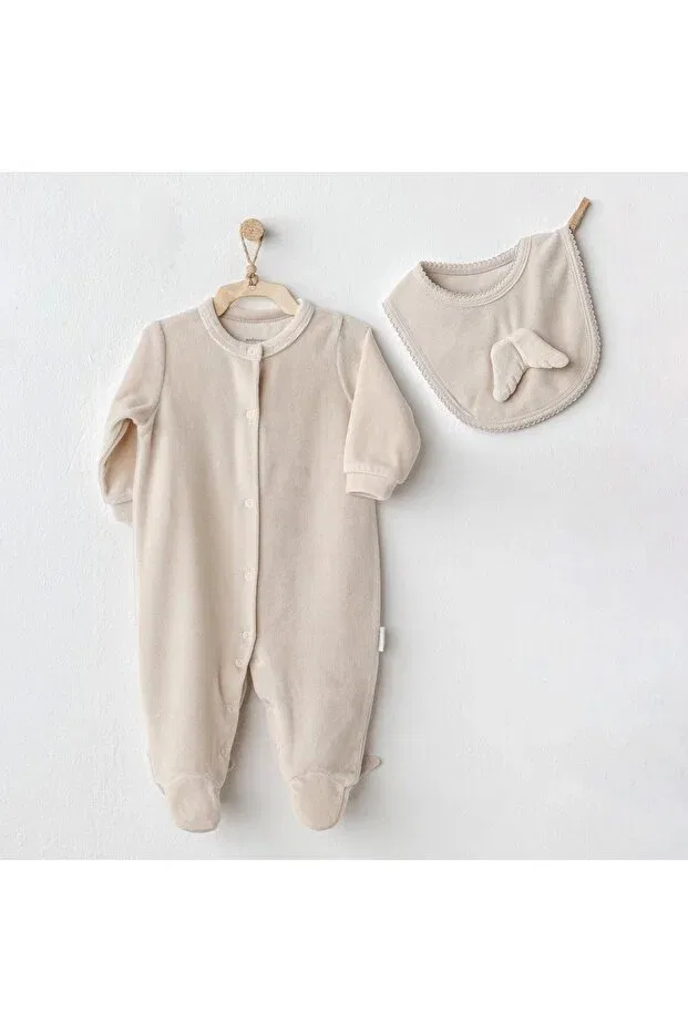 Детский комбинезон для девочек длинный рукав Andywawa, Beige
