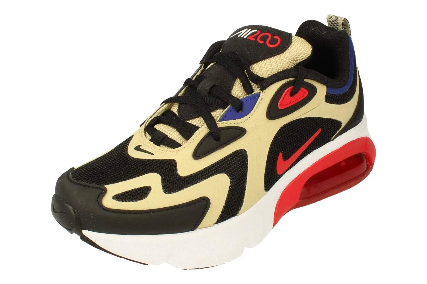 Детские беговые кроссовки для мальчиков с максимальной амортизацией NIKE Air Max 200 (GS), Gold Team
