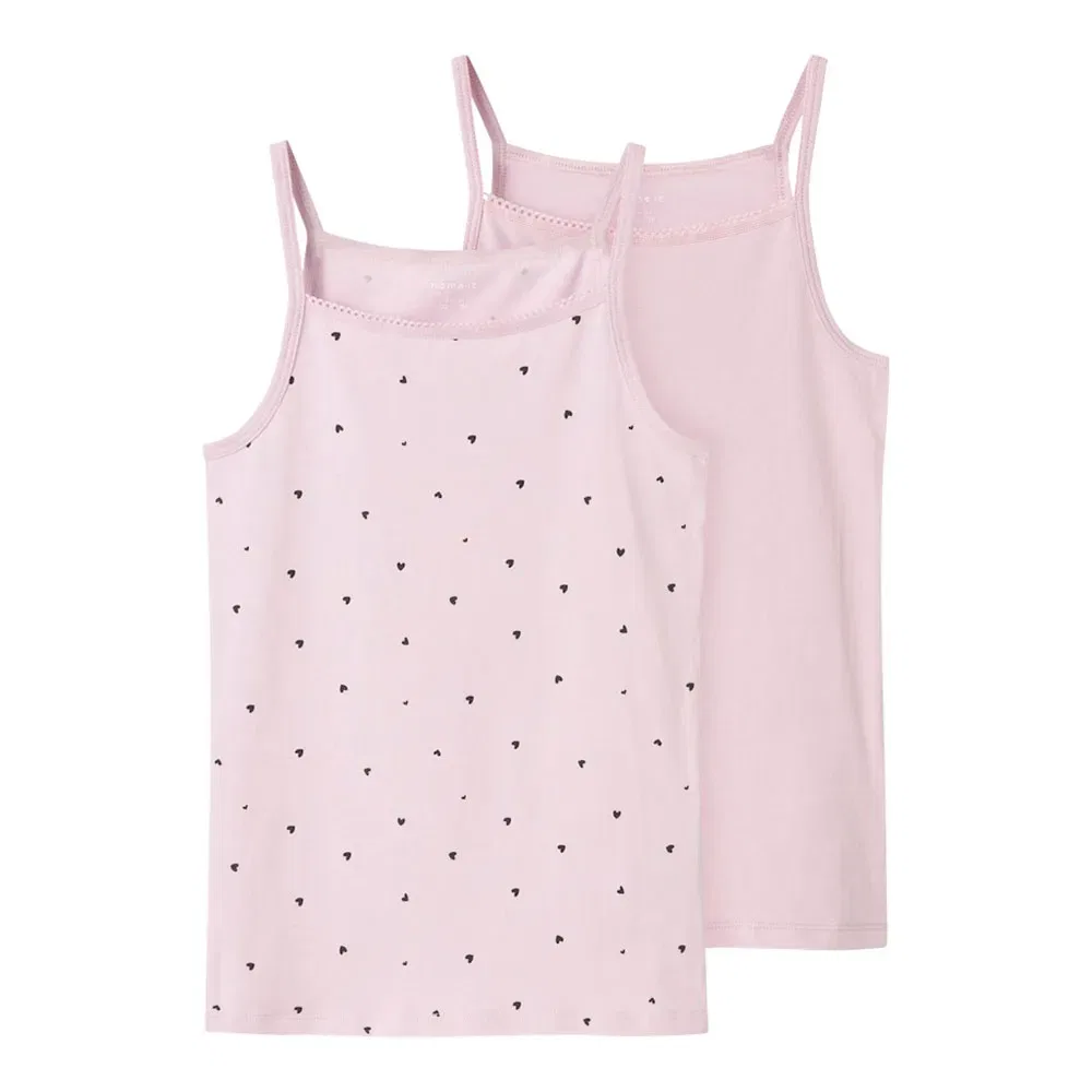 Пижамная футболка без рукавов Hearts комплект 2 шт Name It, розовый