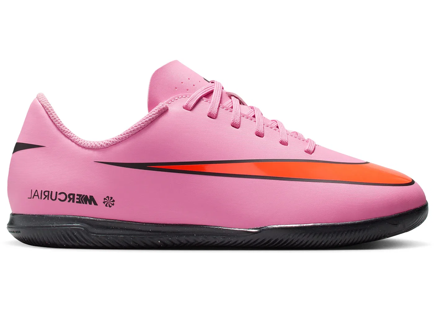 Детские кроссовки с длинным шнурованием Nike Mercurial Vapor 16 Club IC, Magic Flamingo/Total Crimson/Black