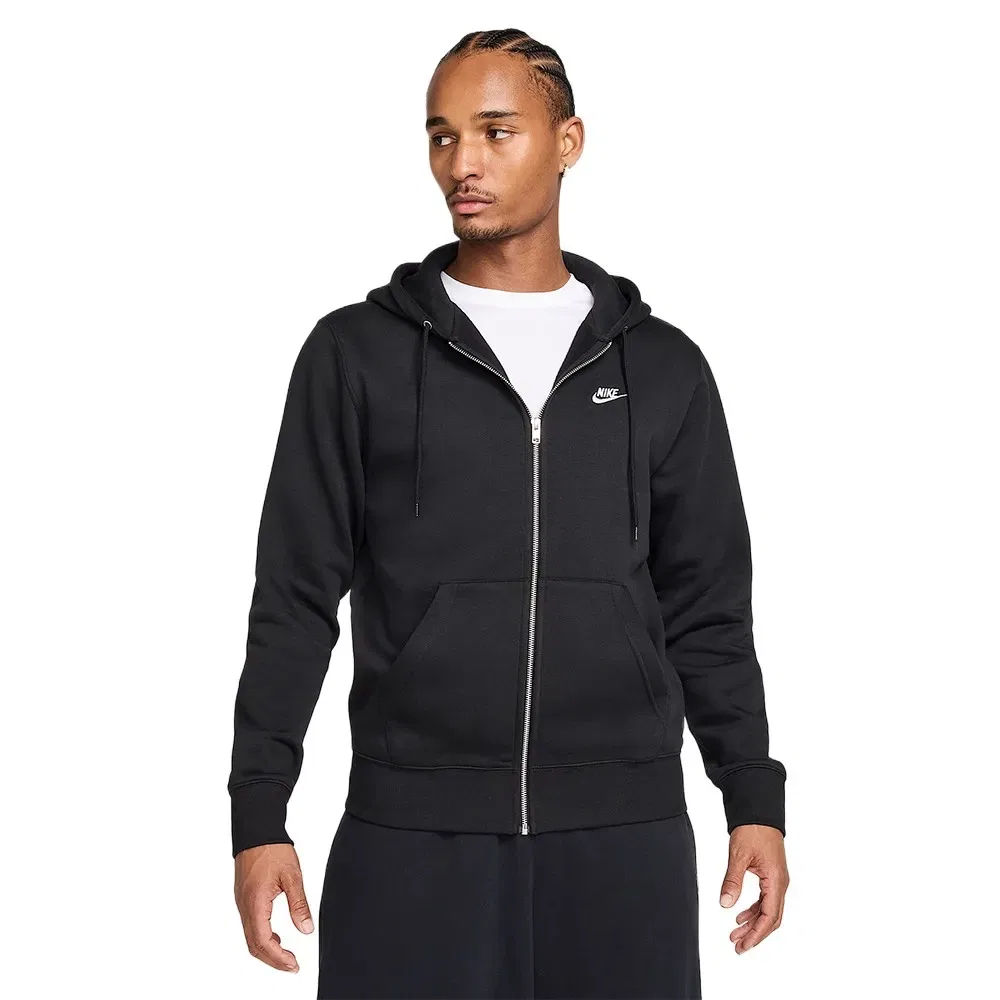Мужской свитшот на молнии Nike Club, Black