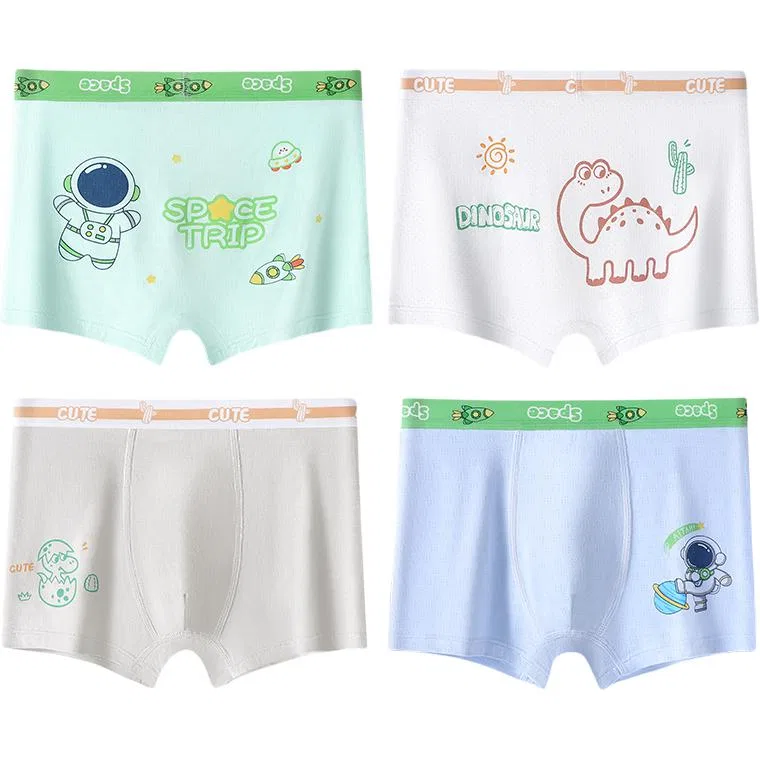 Детские трусы боксеры с принтом Small Dinosaur, 4 предмета, JBBCN, Small Dinosaur-4 Pack