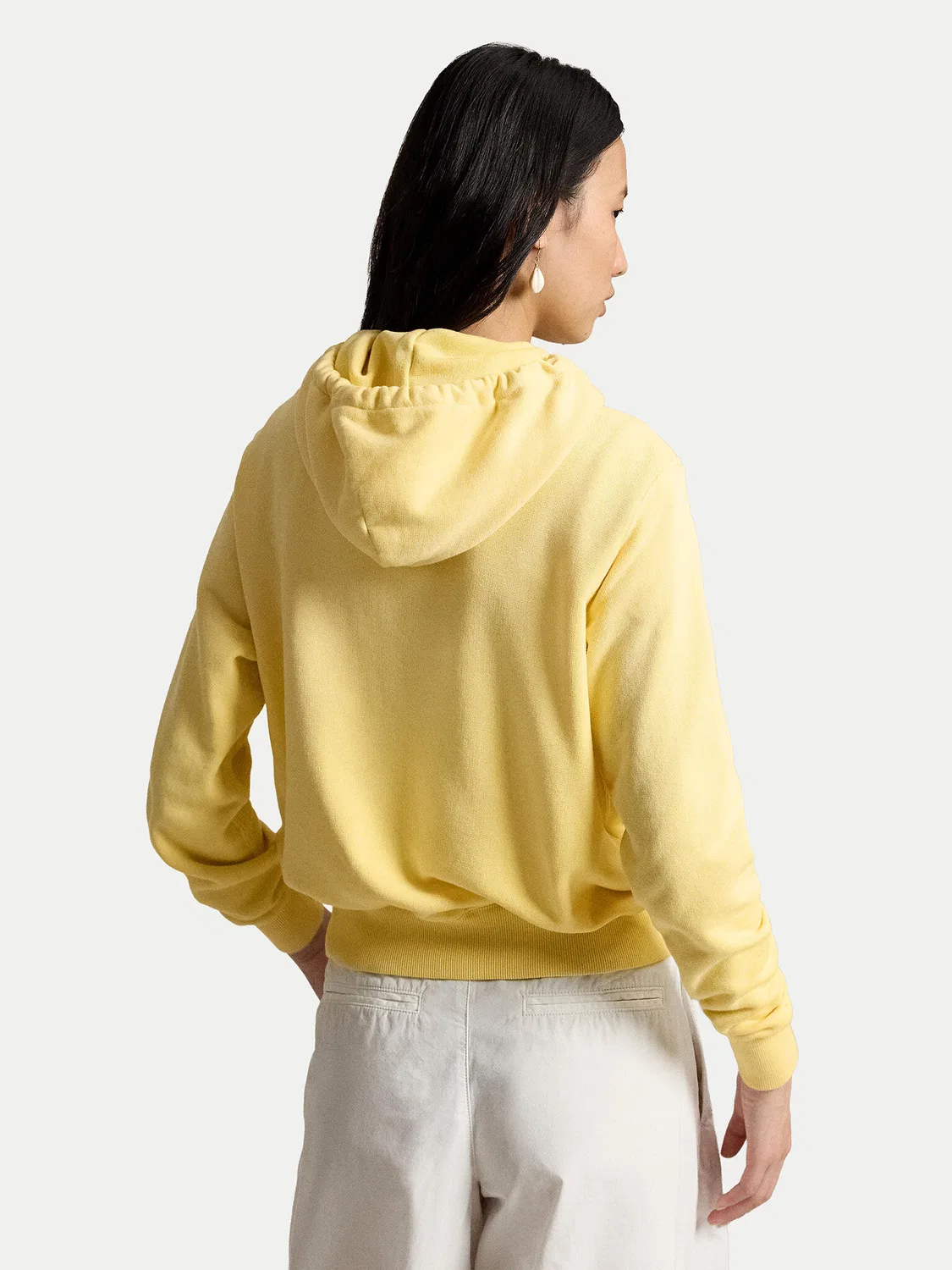 Женский свитшот свободного кроя Polo Ralph Lauren, светло-желтый — фото 3