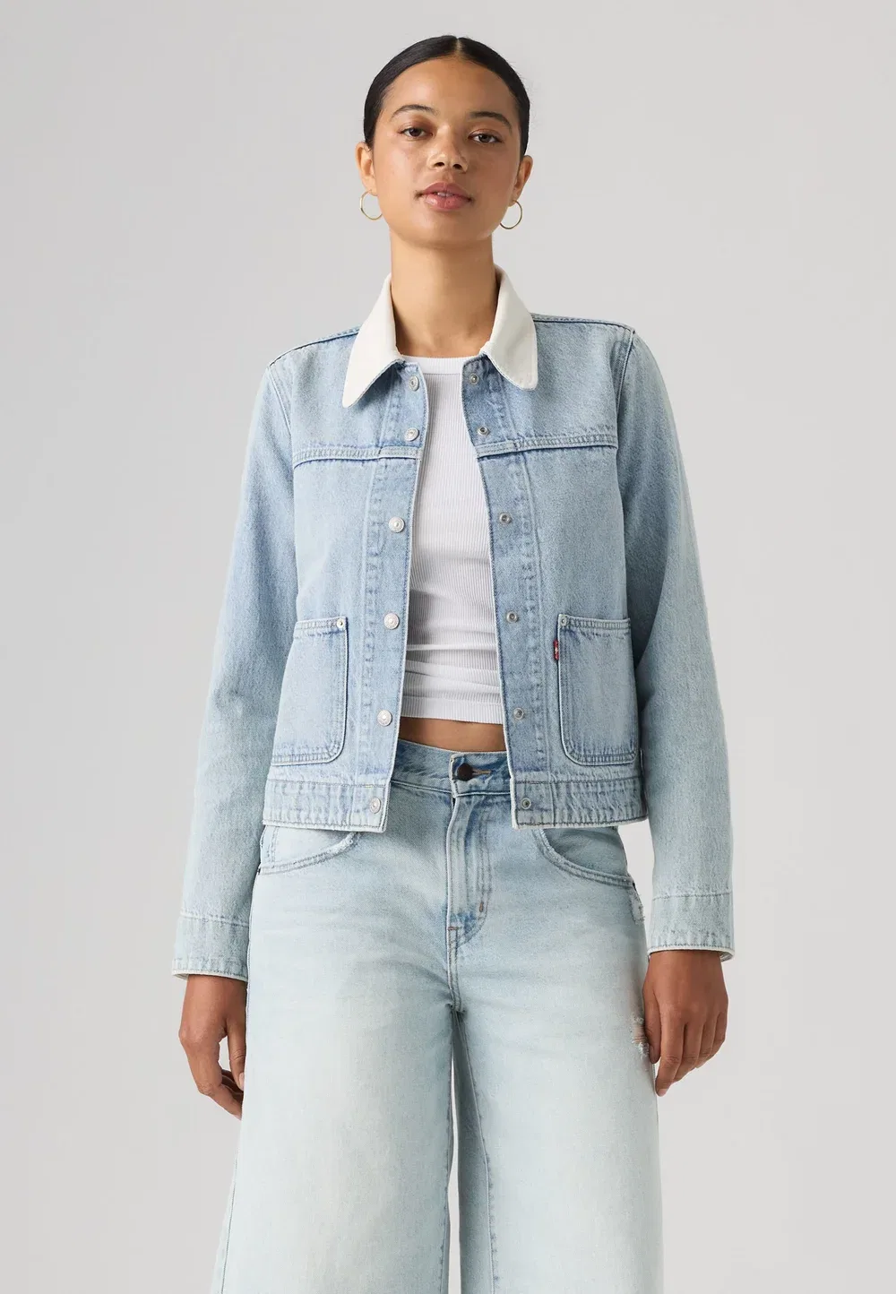 Джинсовая куртка водителя грузовика Levi'S, Abraided Art Stone — фото 2