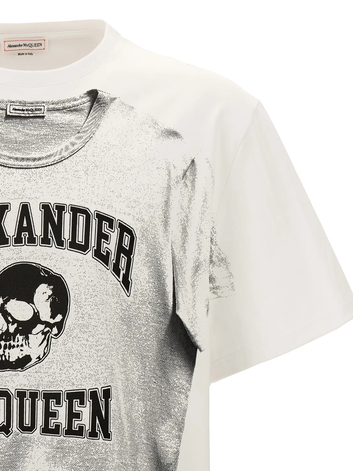 Мужская футболка с принтом Bicolor Cotton T-Shirt Alexander McQueen, Bicolor — фото 3