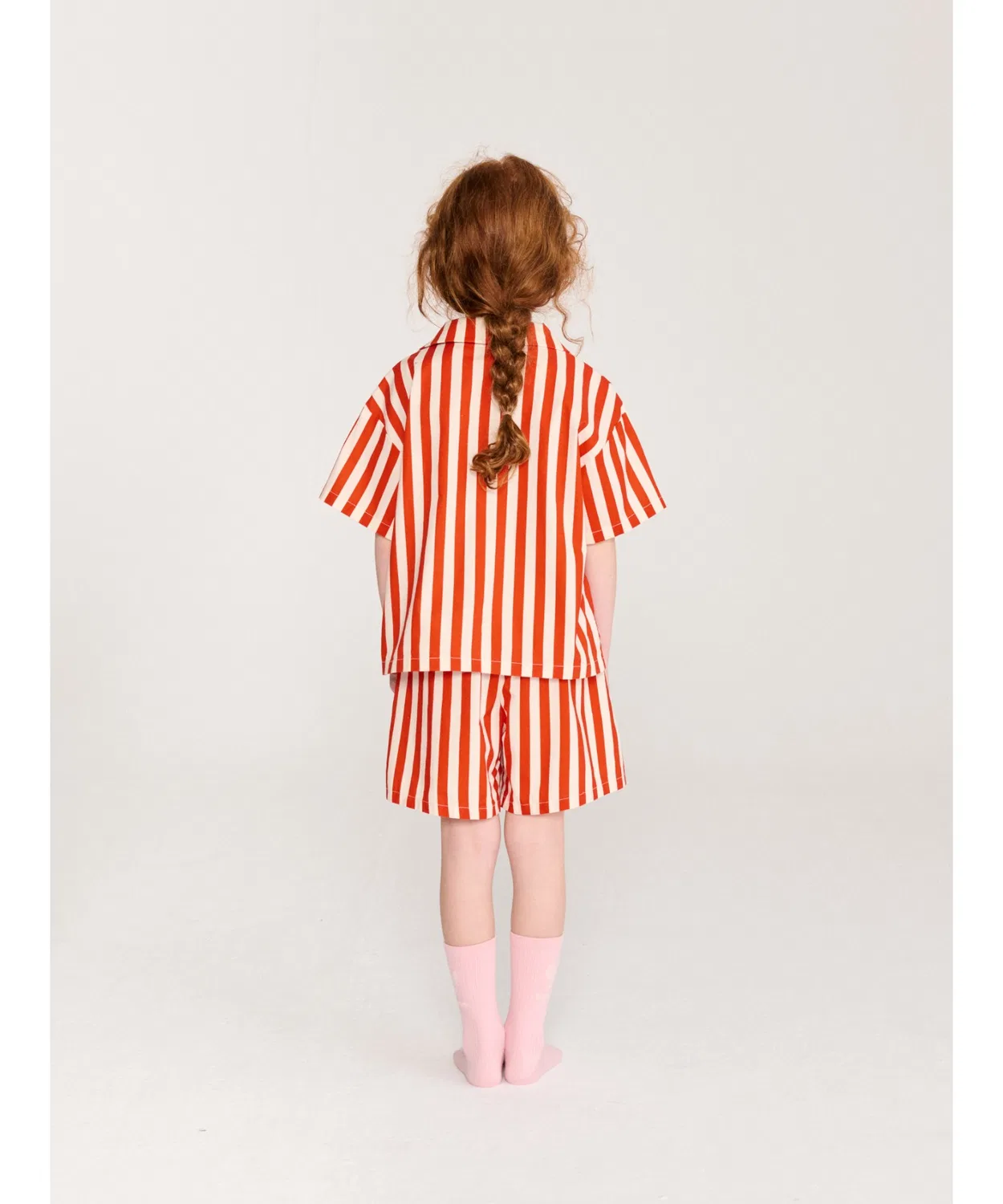 Детский комплект пижамы с принтом в полоску BOBO CHOSES Red Bold Stripe, Красный — фото 3