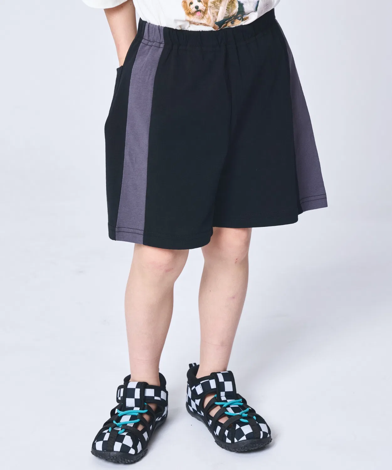 Детские шорты с принтом Side Line Short Pants pairmanon, Black
