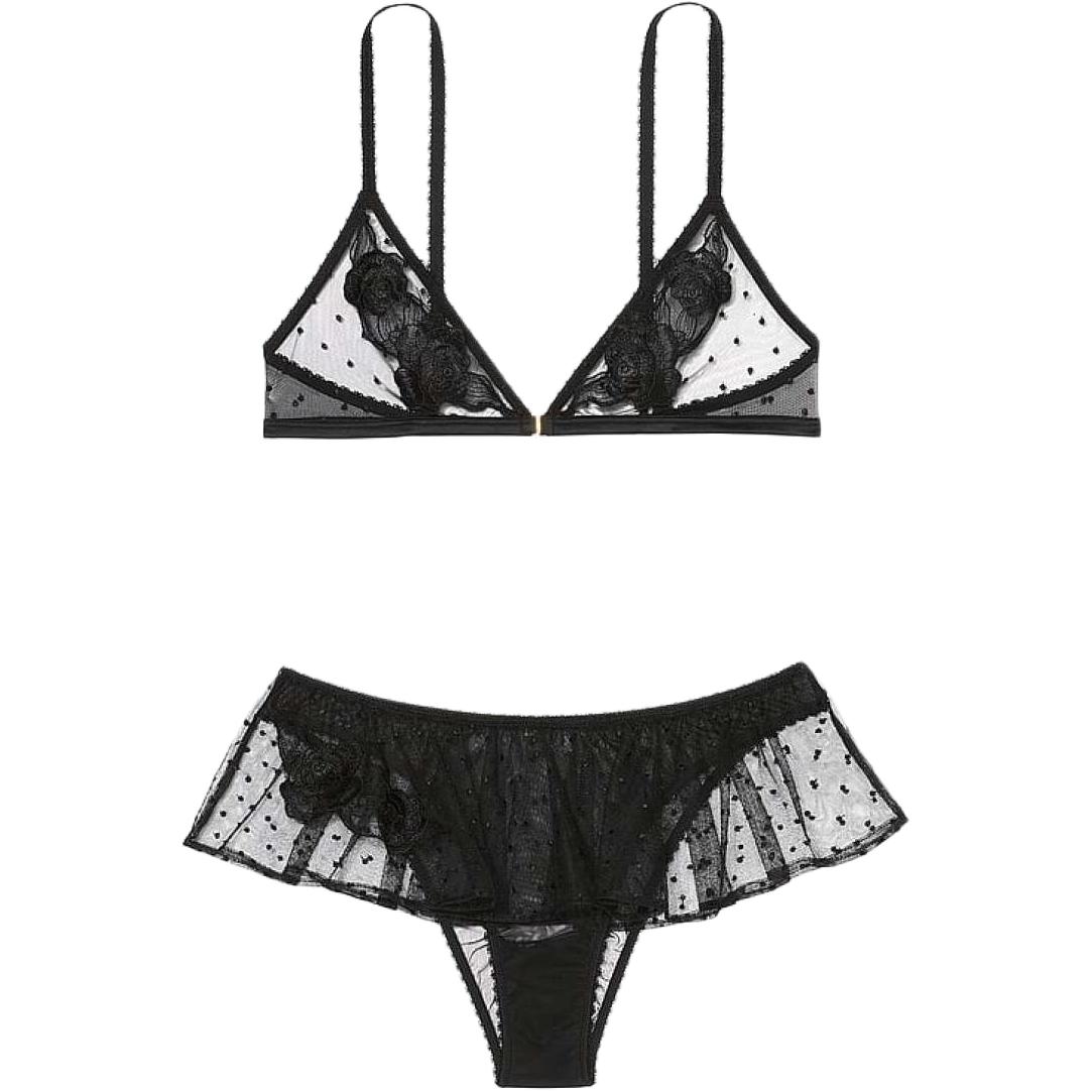 

Victoria's Secret Женский комплект белья Black Polka Dot