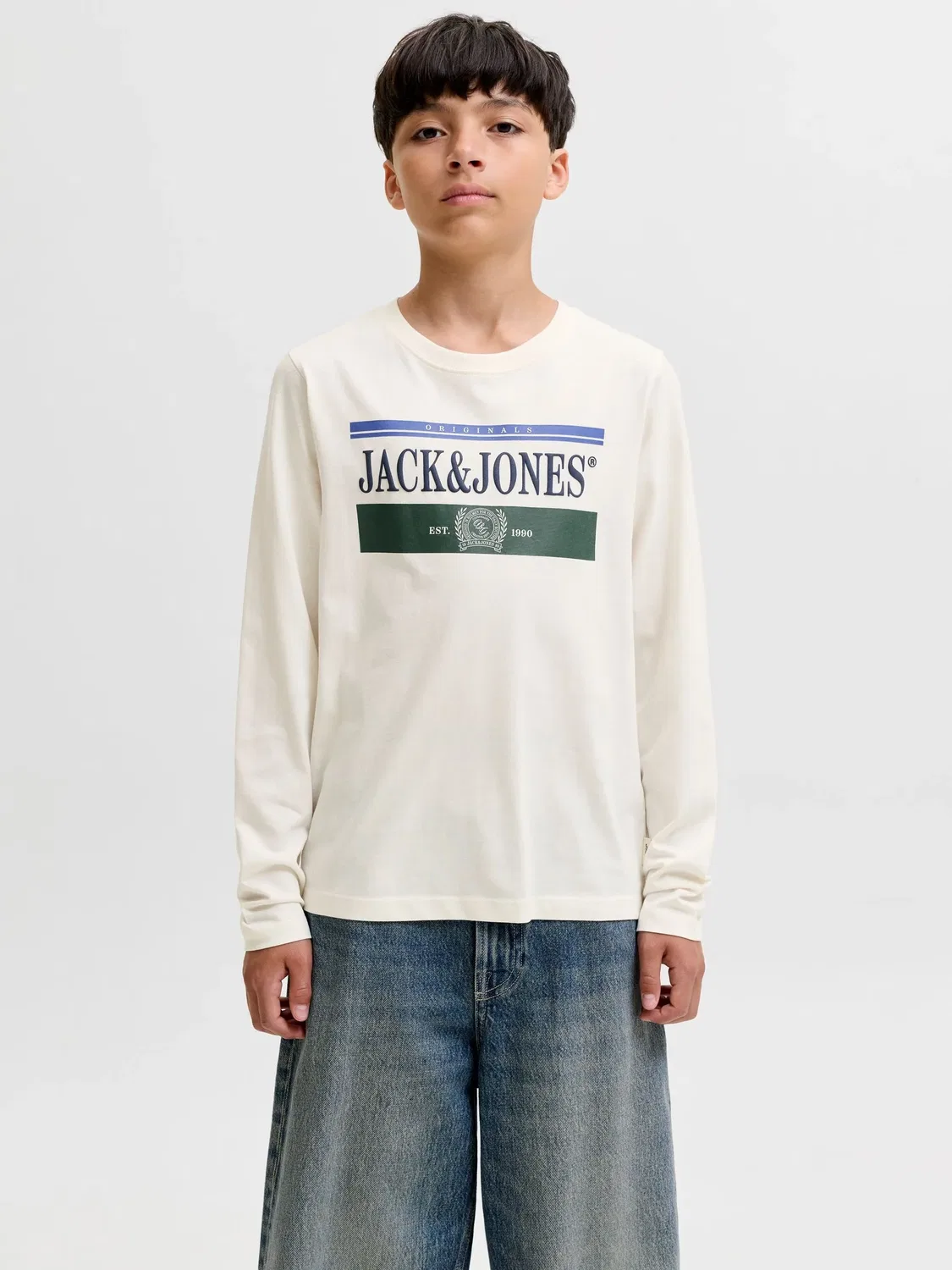 Комплект футболок с принтом Snow White Jack & Jones Junior, белый — фото 3