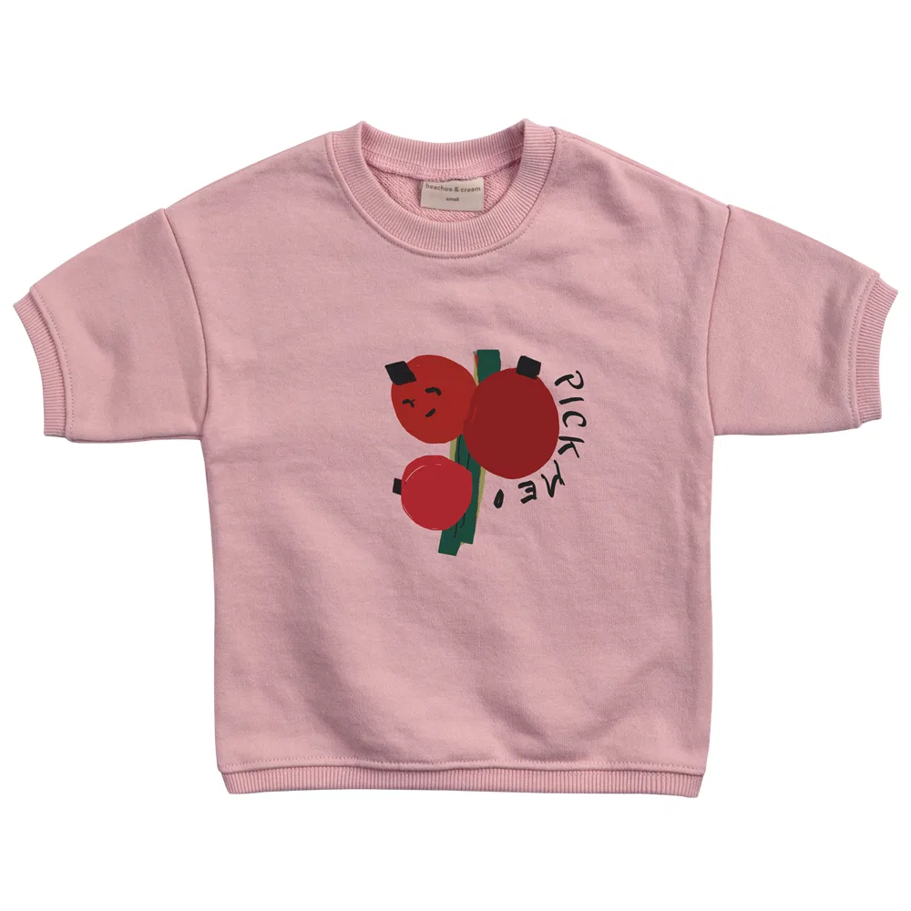 Детская футболка с коротким рукавом с принтом Pick Me BEACHESAND CREAM KIDS, Pink
