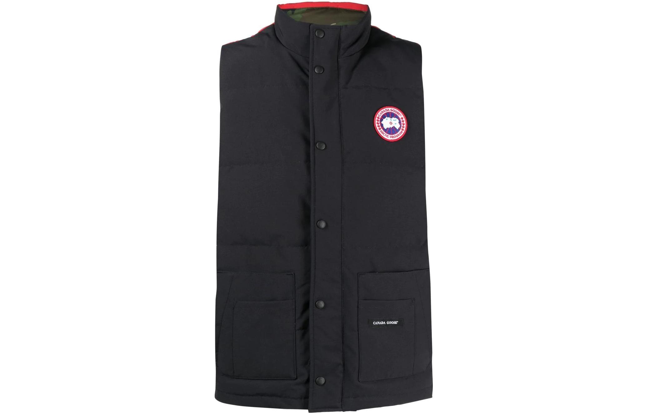 Фристайл пуховая жилетка с подкладкой Canada Goose, темно синий, красный, multicolor — фото 3
