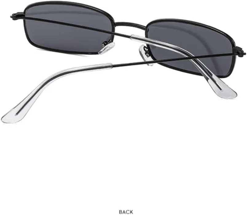 

Роскошные металлические солнцезащитные очки в маленькой квадратной оправе для женщин и мужчин, для путешествий, с защитой от УФ-излучения UV400 TVTBBVV, Gold Clear