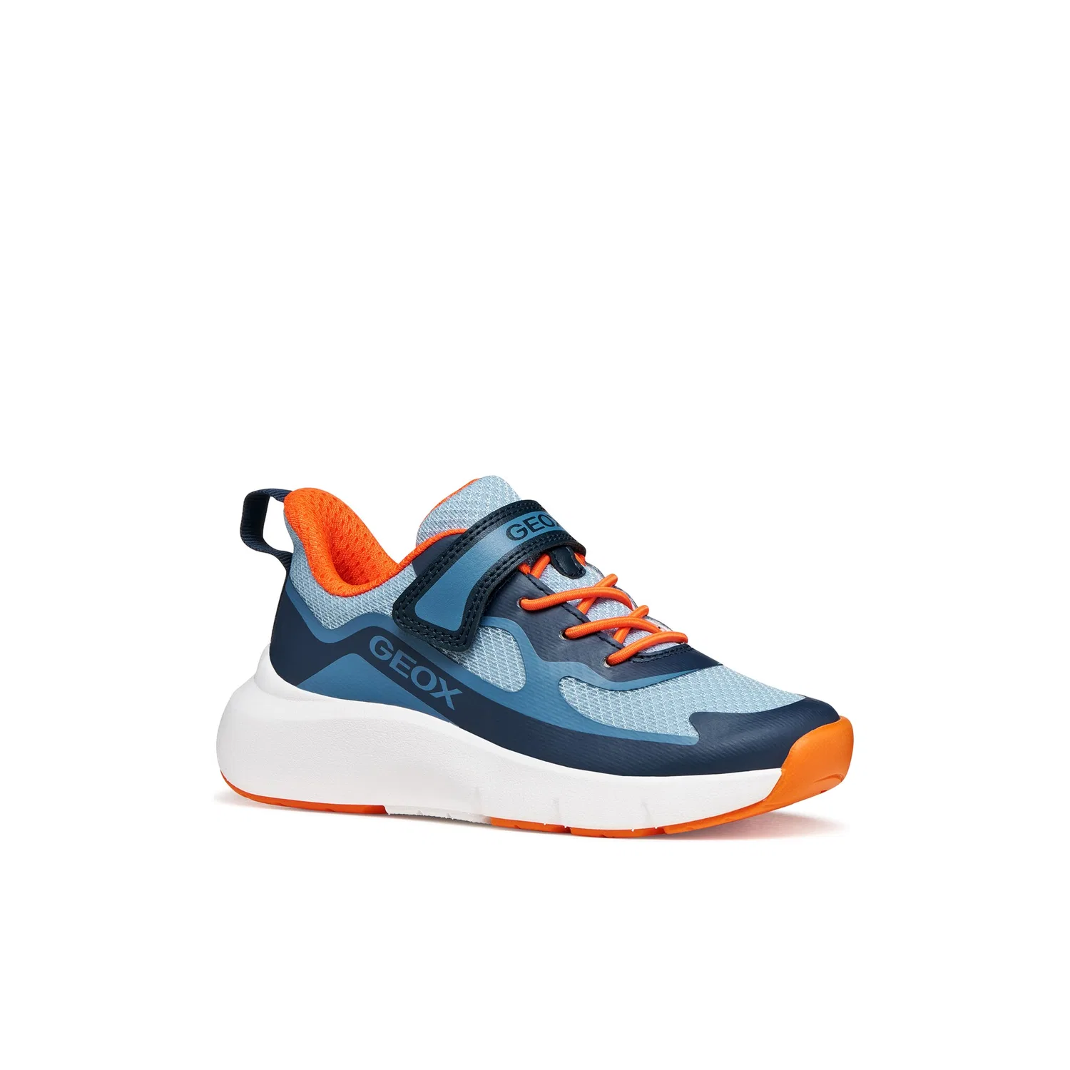 Детские кроссовки с контрастными вставками Geox, Navy-Orange