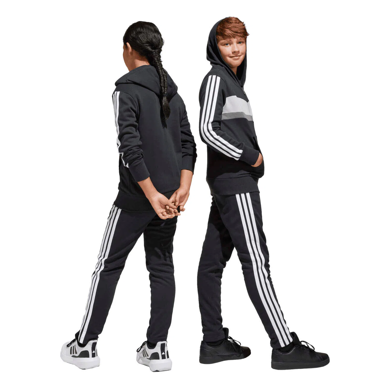 Детский спортивный костюм с тремя полосками Seasonal Essentials Tiberio 3-Streifen adidas, Schwarz — фото 4