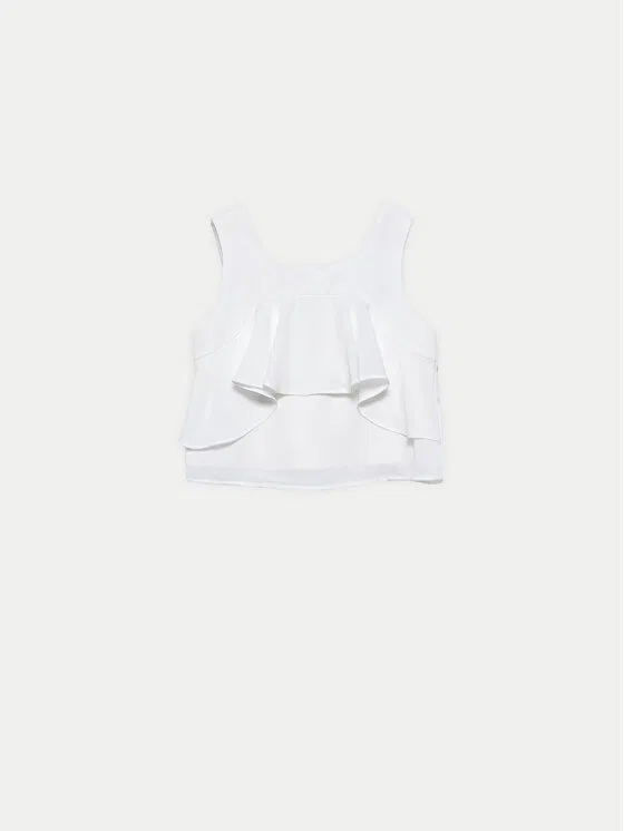 Майка regular fit Abel & Lula, белый