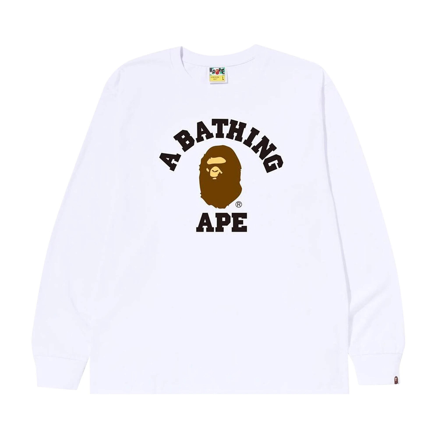 

Свитшот Bape College Long-Sleeve Tee, белый