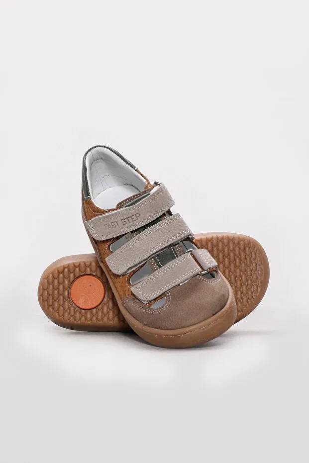 Детские повседневные туфли для девочек кожаные Fast Step, Taupe — фото 3