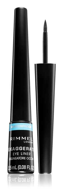 

Подводка для глаз Rimmel Exaggerate Waterproof, оттенок 003 гlossy Black 2.5 мл