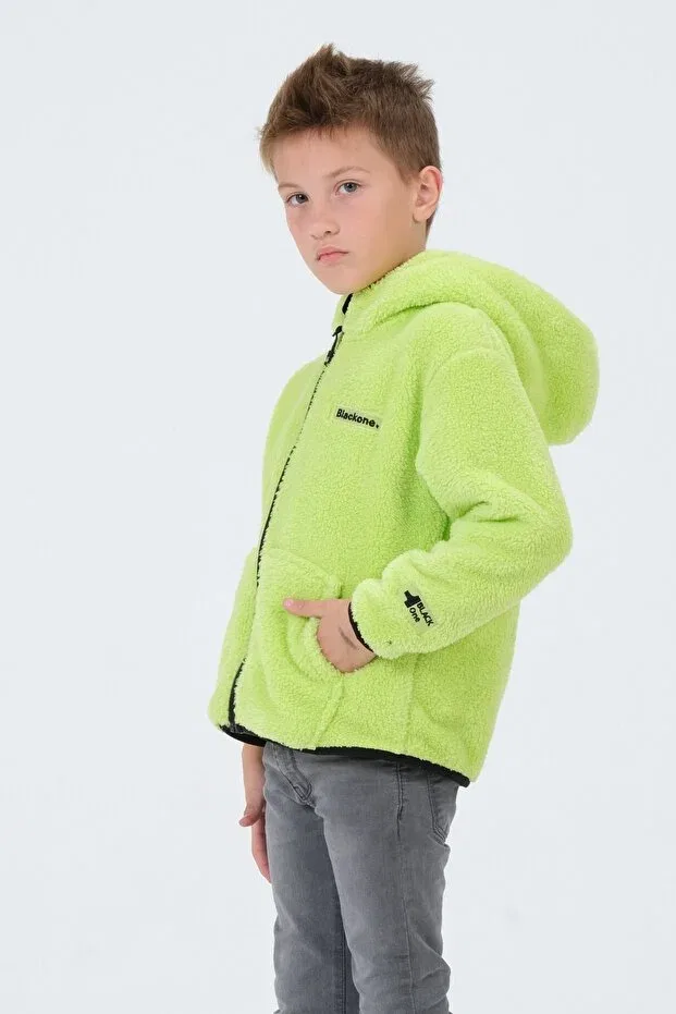 Детская куртка для девочек с вышивкой Basics Black One, Pistachy Green