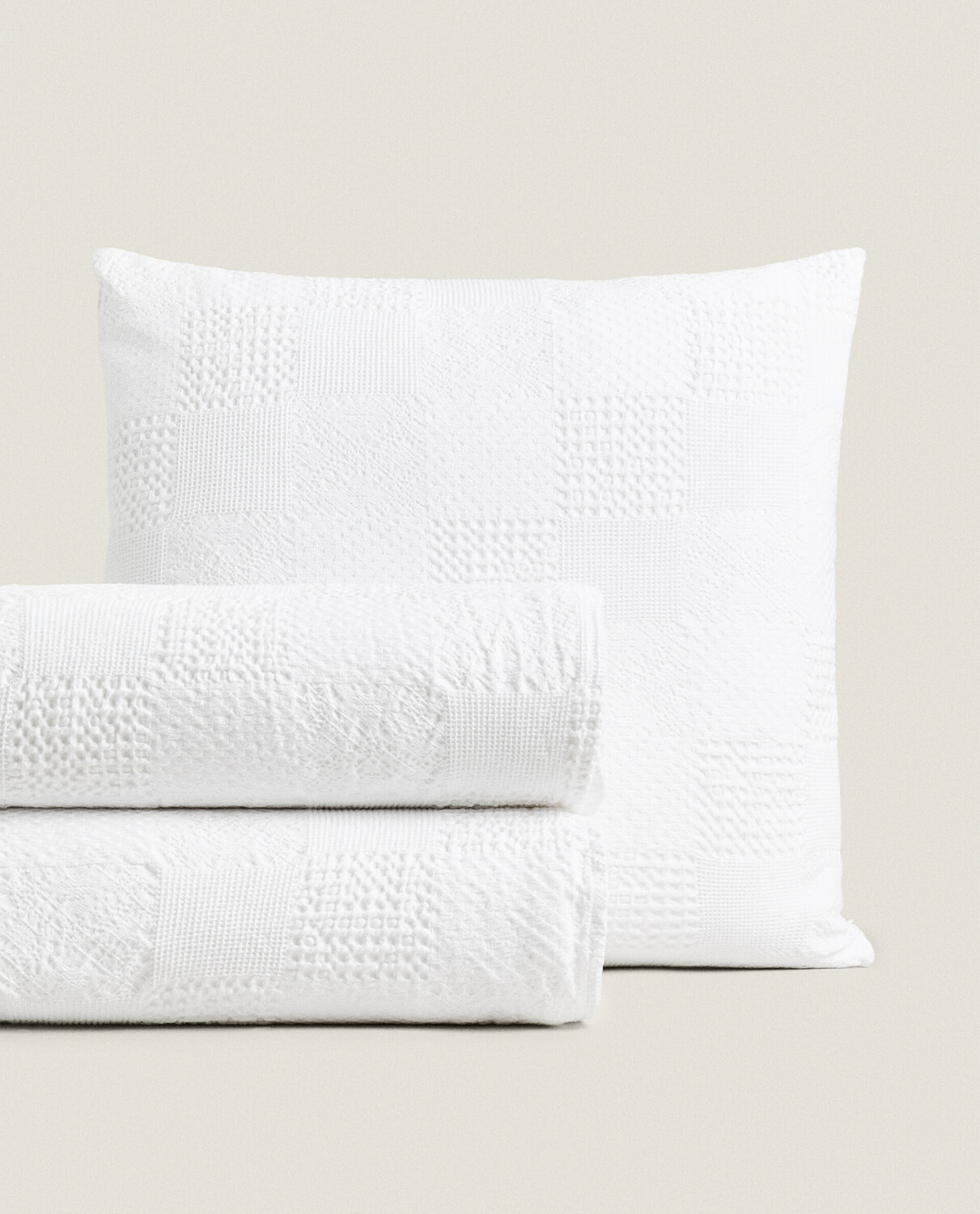 

Покрывало Zara Home Textured, белый