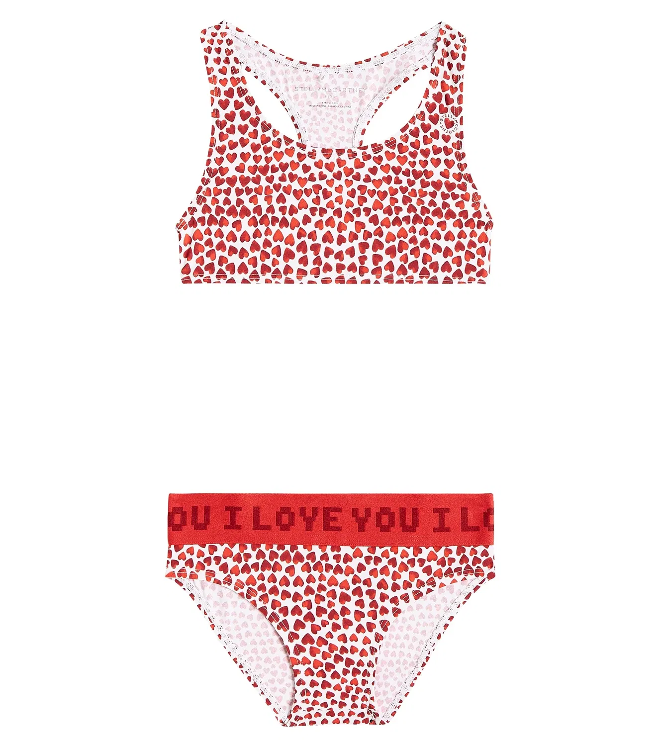 Купальник-бикини с принтом, Stella Mccartney Kids, красный
