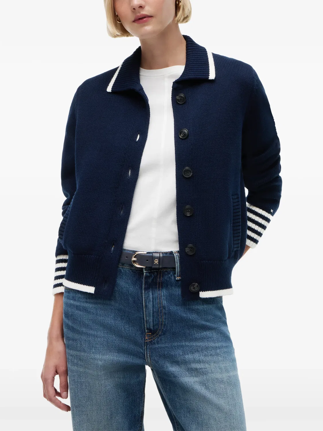Tommy Hilfiger Кардиган на пуговицах, синий — фото 4