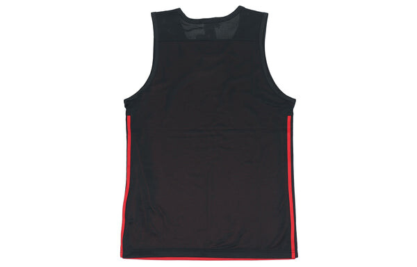Майка adidas Basketball Training Casual Breathable Knitted Vest Men Black/Red, черный — фото 2
