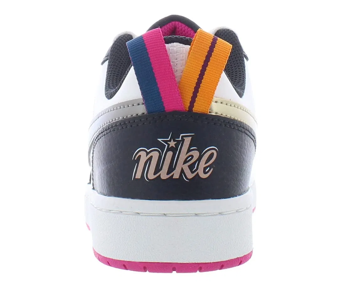 Детские кроссовки для мальчиков с принтом NIKE Court Borough Low 2 Se NIKE, Summit White Mtlc Pewter Off Noir — фото 3