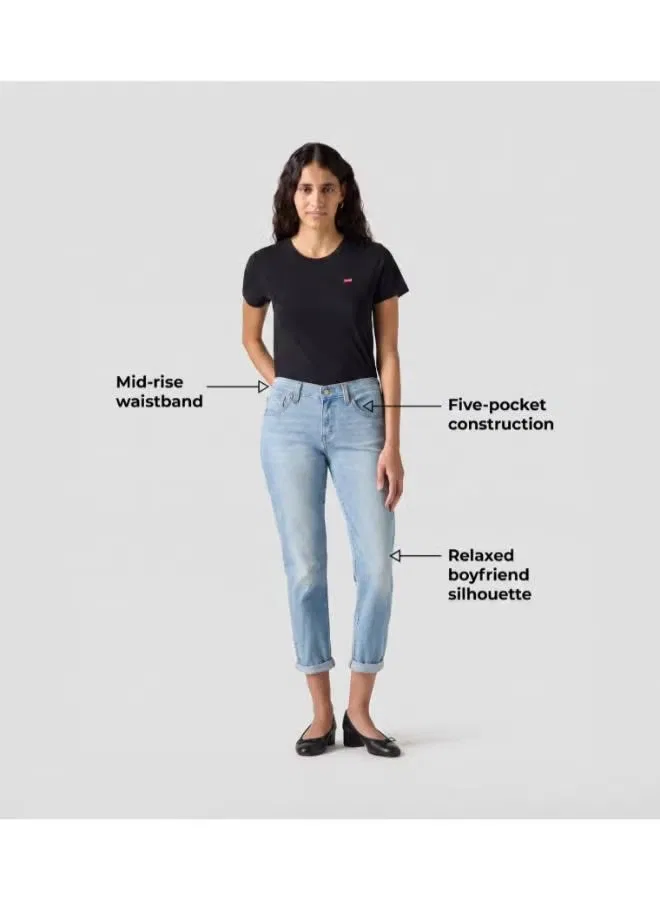 Джинсы-бойфренд свободные с завышенной талией Levi'S, индиго — фото 4
