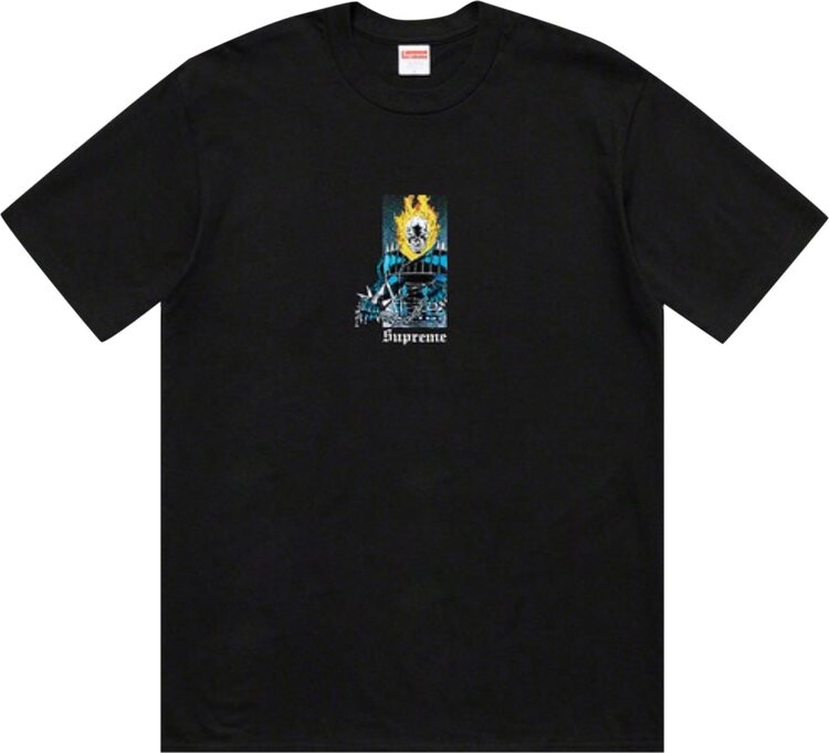 

Футболка Supreme Ghost Rider Tee 'Black', черный