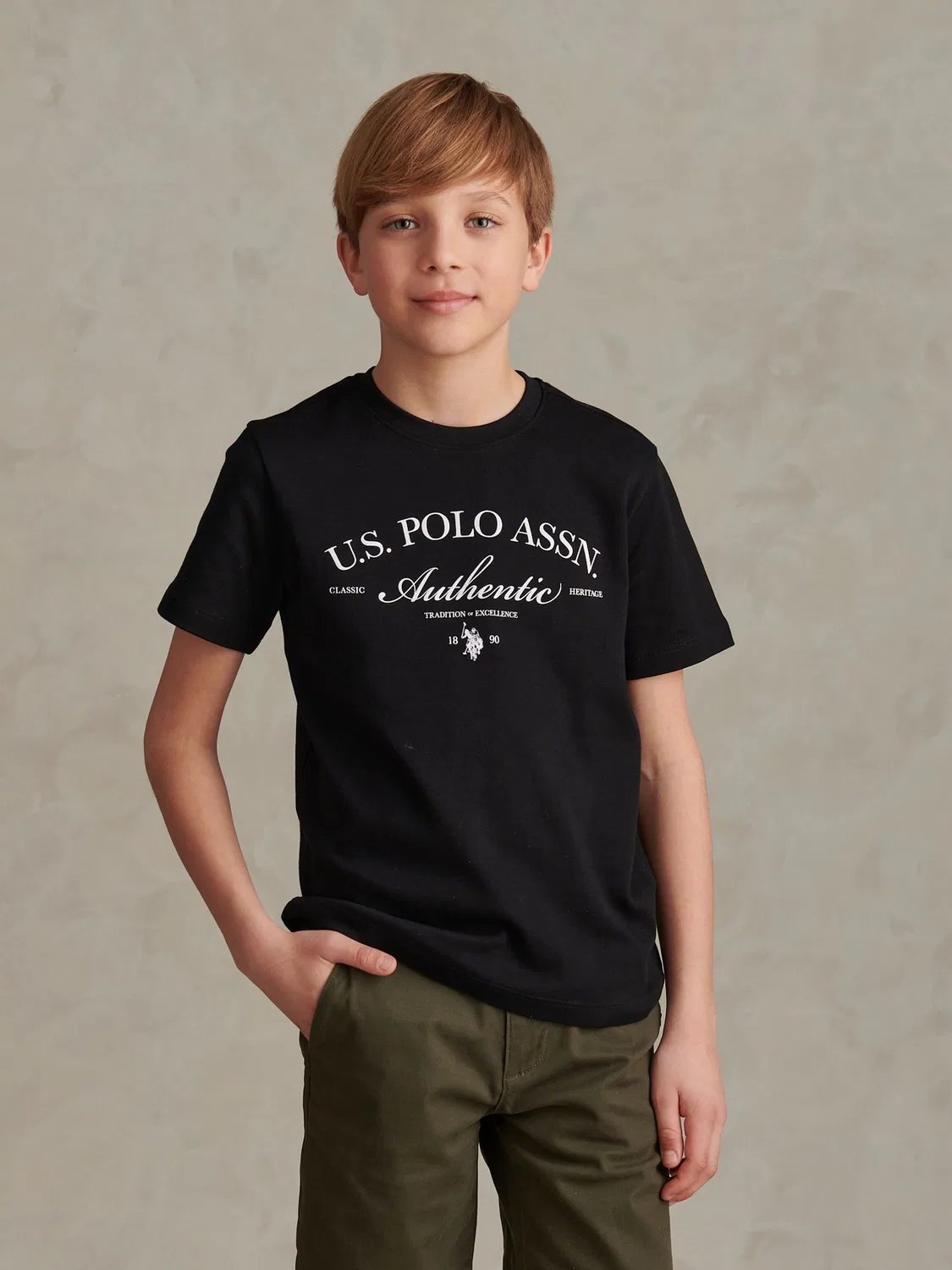 Футболка с графическим принтом Arch Script U.S. Polo Assn, черный