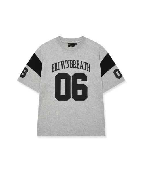 Детская футболка с сетчатой вставкой Модель BB06 Mesh Panel Tee BROWNBREATH KIDS, Grey — фото 2