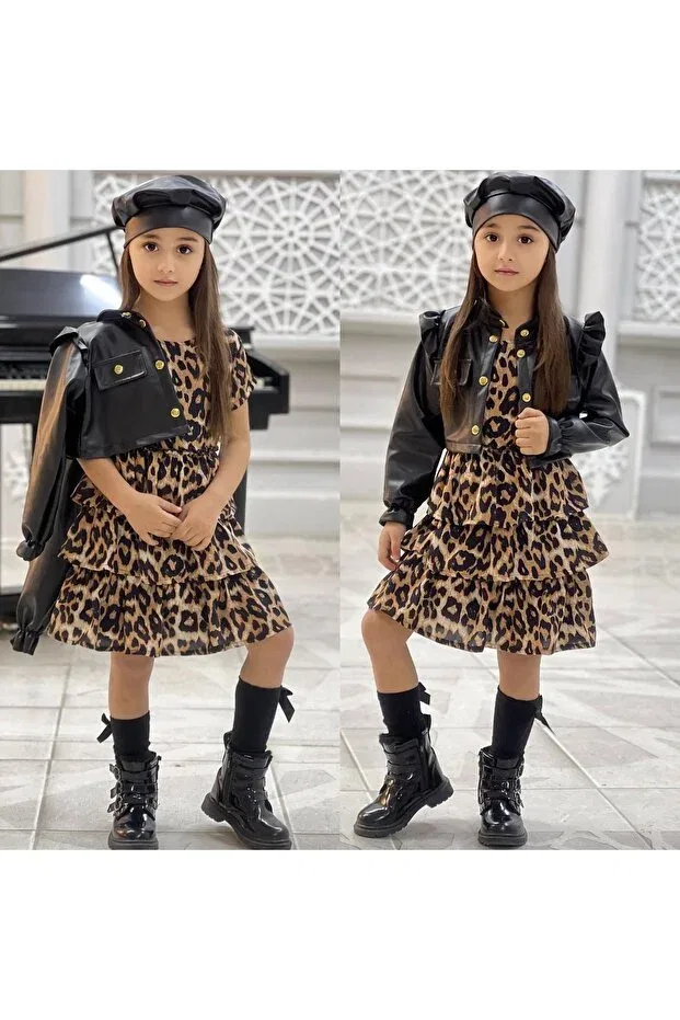 Детское платье для девочек с принтом Tunay Moda, Brown