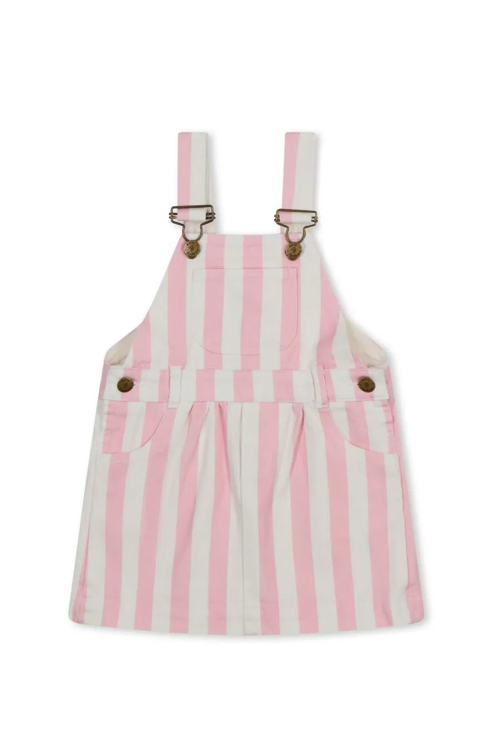 Детское платье в широкую полоску Classic Wide Stripe Dotty Dungarees, Pink