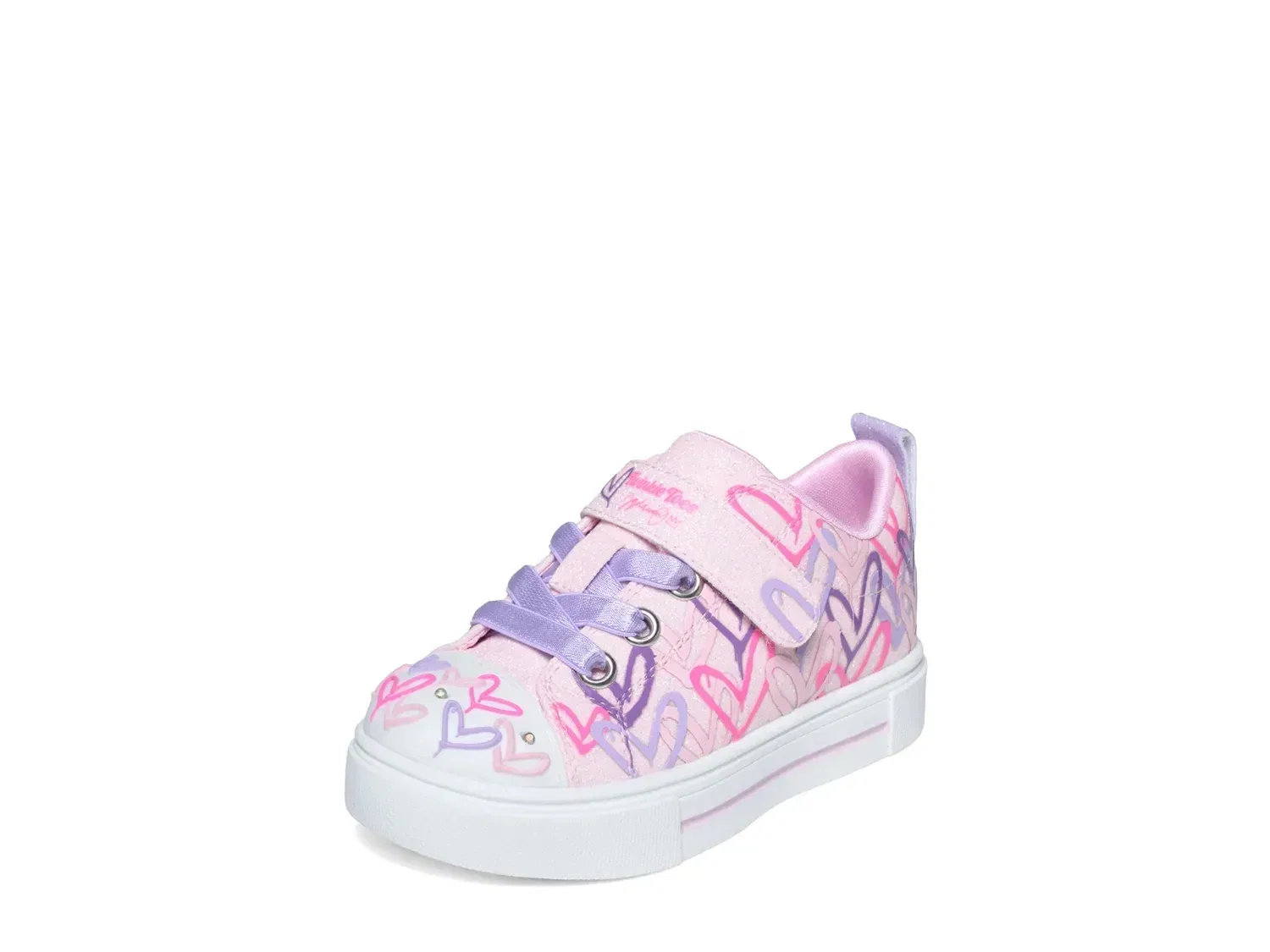 Кроссовки светящиеся Twinkle Toes x JGoldcrown Twinkle Sparks Love Medley Light-Up, Skechers, светло-розовый — фото 2