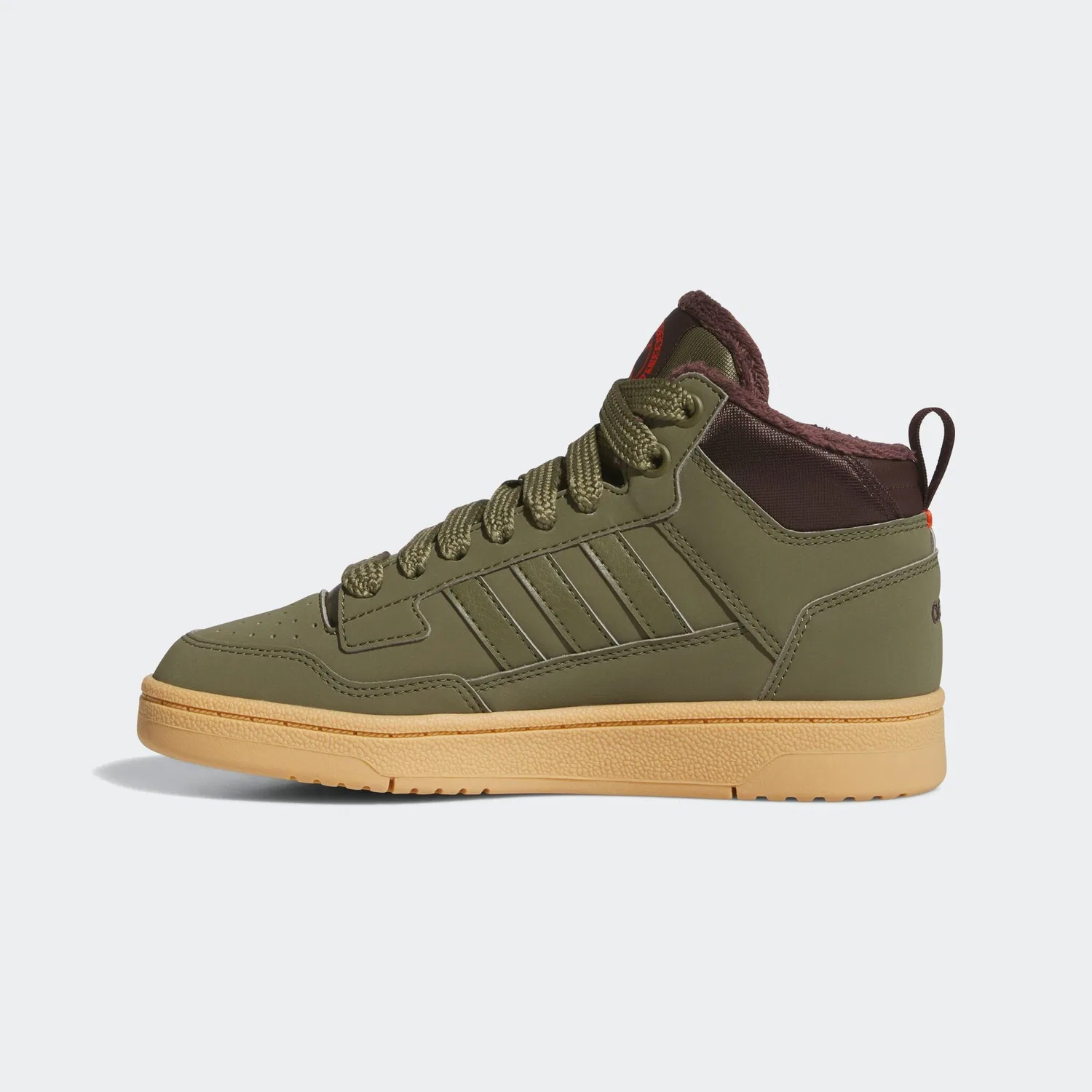 Детские зимние кроссовки с ретро-дизайном Adidas Sportswear, Olive Strata/Shadow Brown/Gum — фото 3