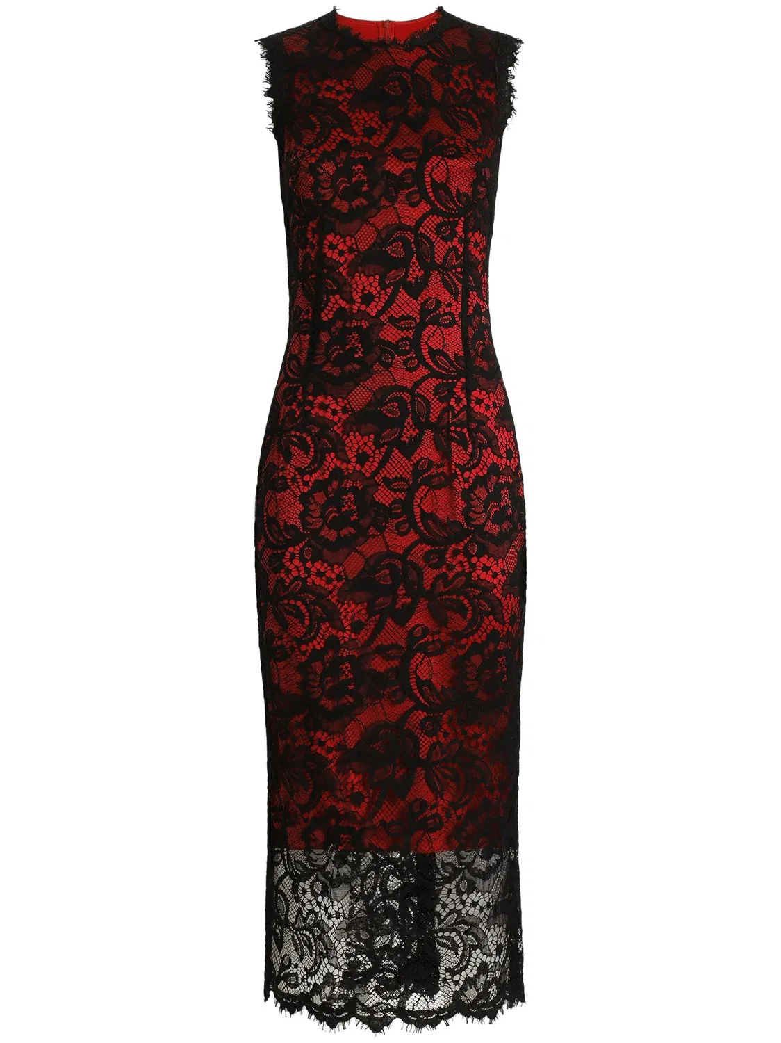 Dolce & Gabbana Миди-платье кружевное, черное