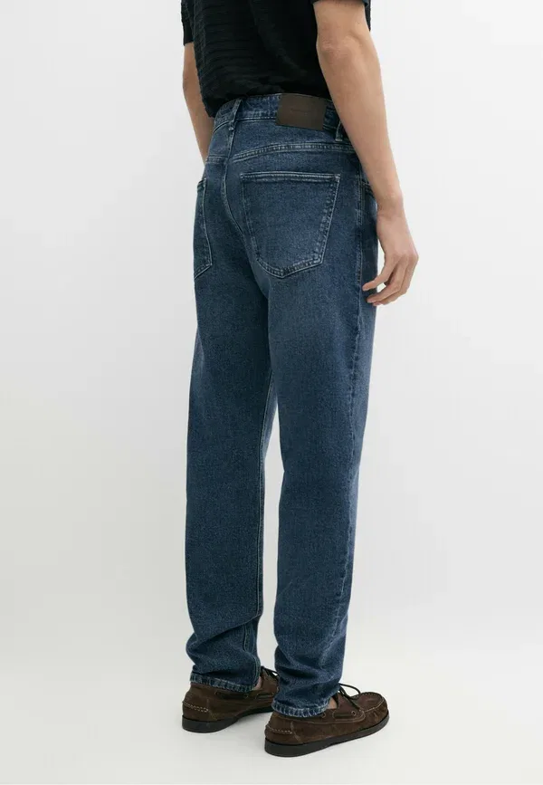 Брюки джинсовые Slim fit jeans Massimo Dutti, light-blue denim, светло-голубой — фото 3