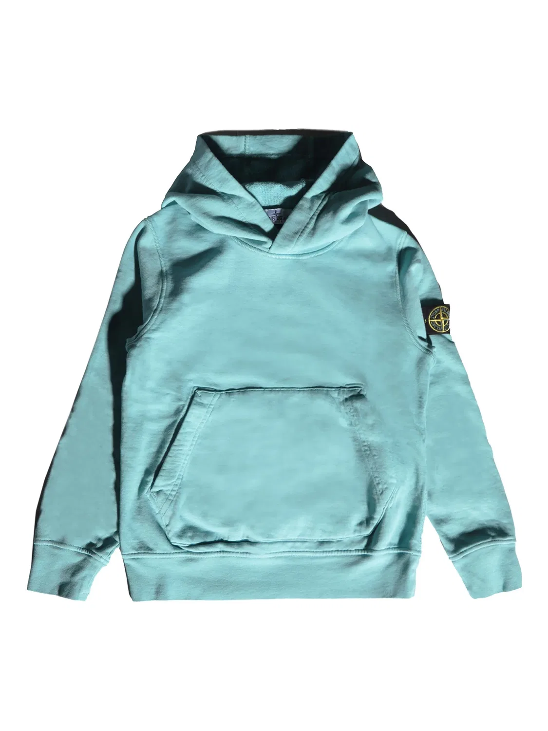 Худи текстурированного джерси Stone Island, бирюзовый