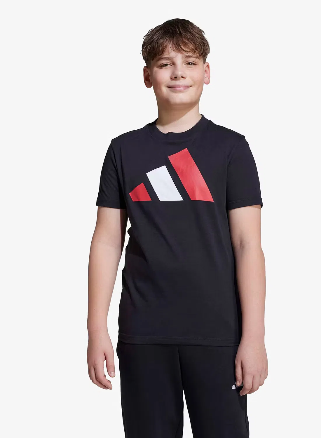 Футболка хлопковая Youth Essentials Adidas, черный — фото 3