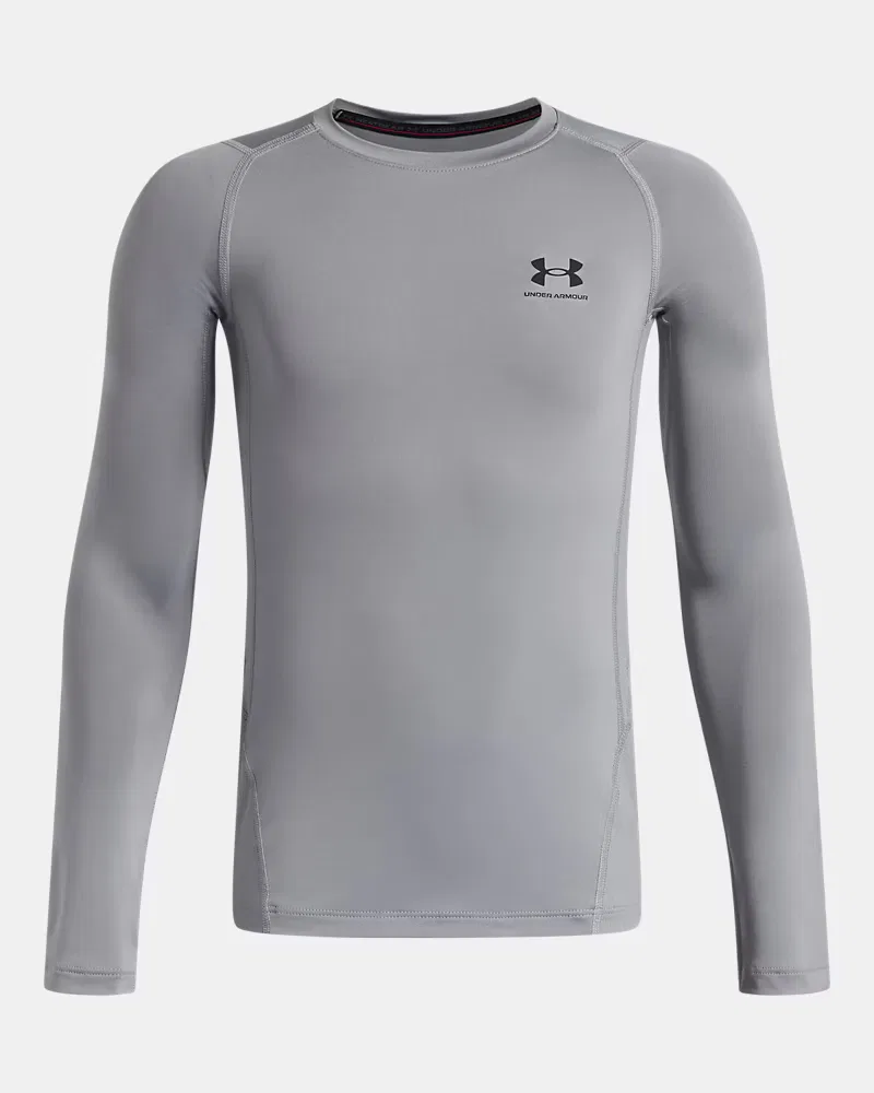 Лонгслив ультралегкий влагоотводящий HeatGear Armour UnderArmour, Steel/Black