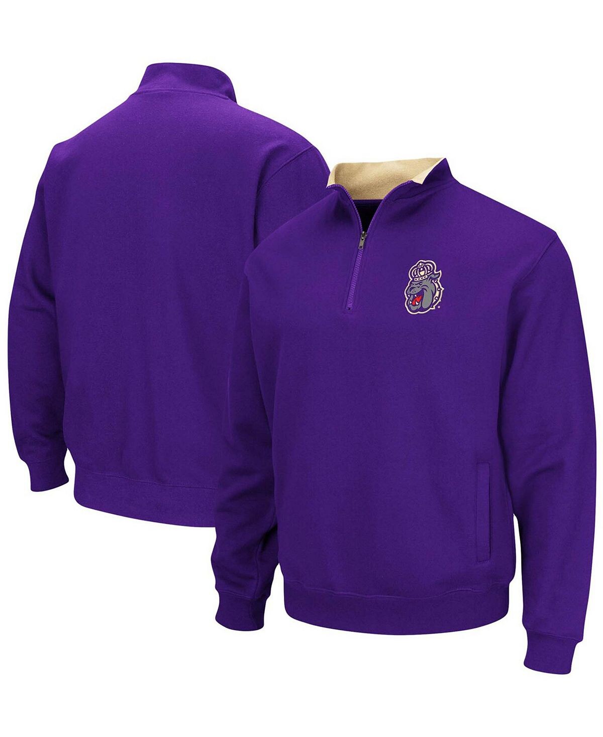 

Мужская фиолетовая куртка james madison dukes tortugas logo с молнией на четверть Colosseum, фиолетовый