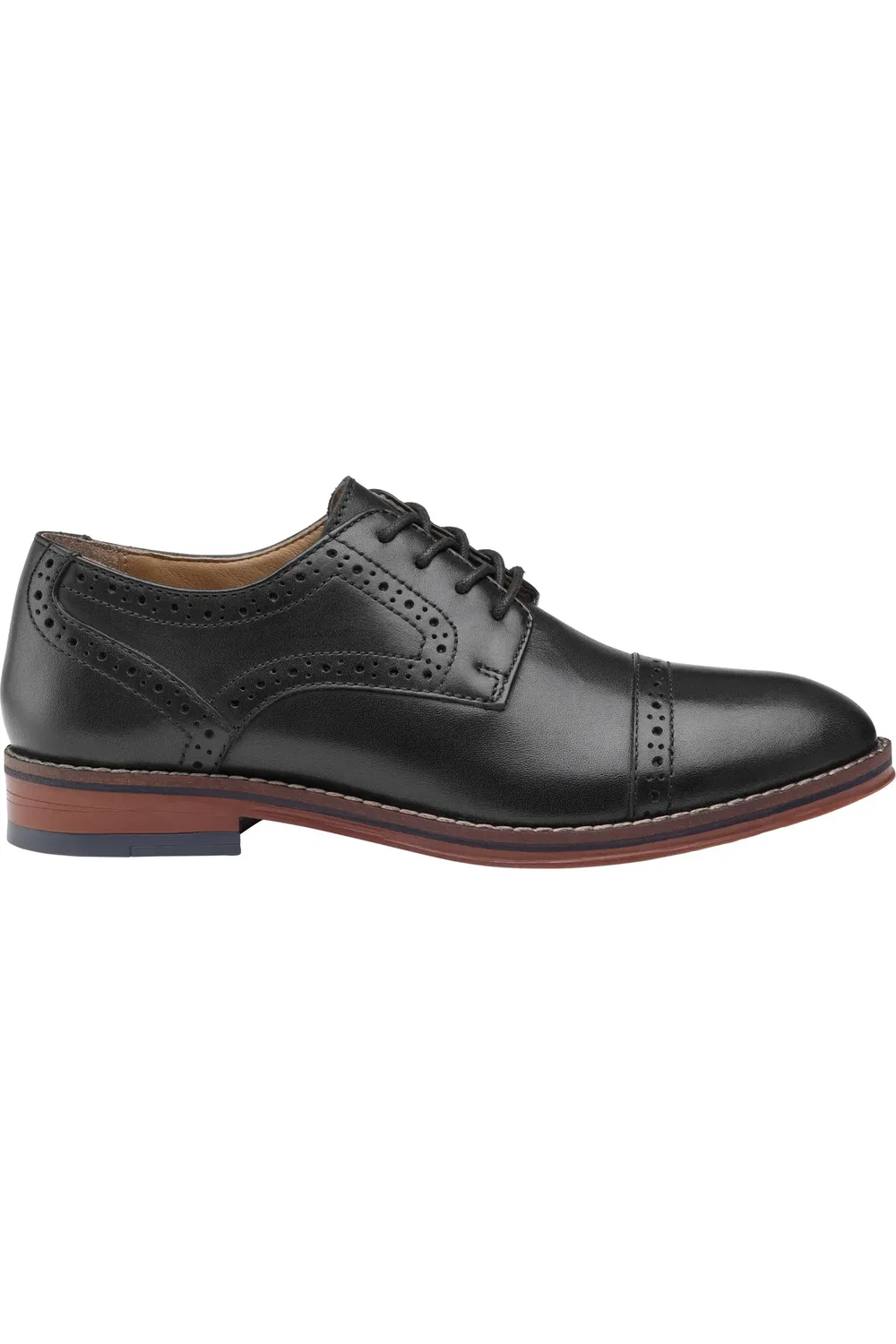 Детские туфли дерби с мыском Cap Toe Conard Johnston & Murphy, Black Fg Leather — фото 3