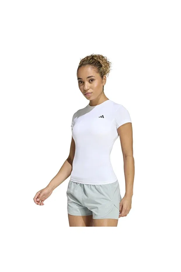 Женская футболка спортивная с принтом Pl ess c tee jz3312 Adidas, White