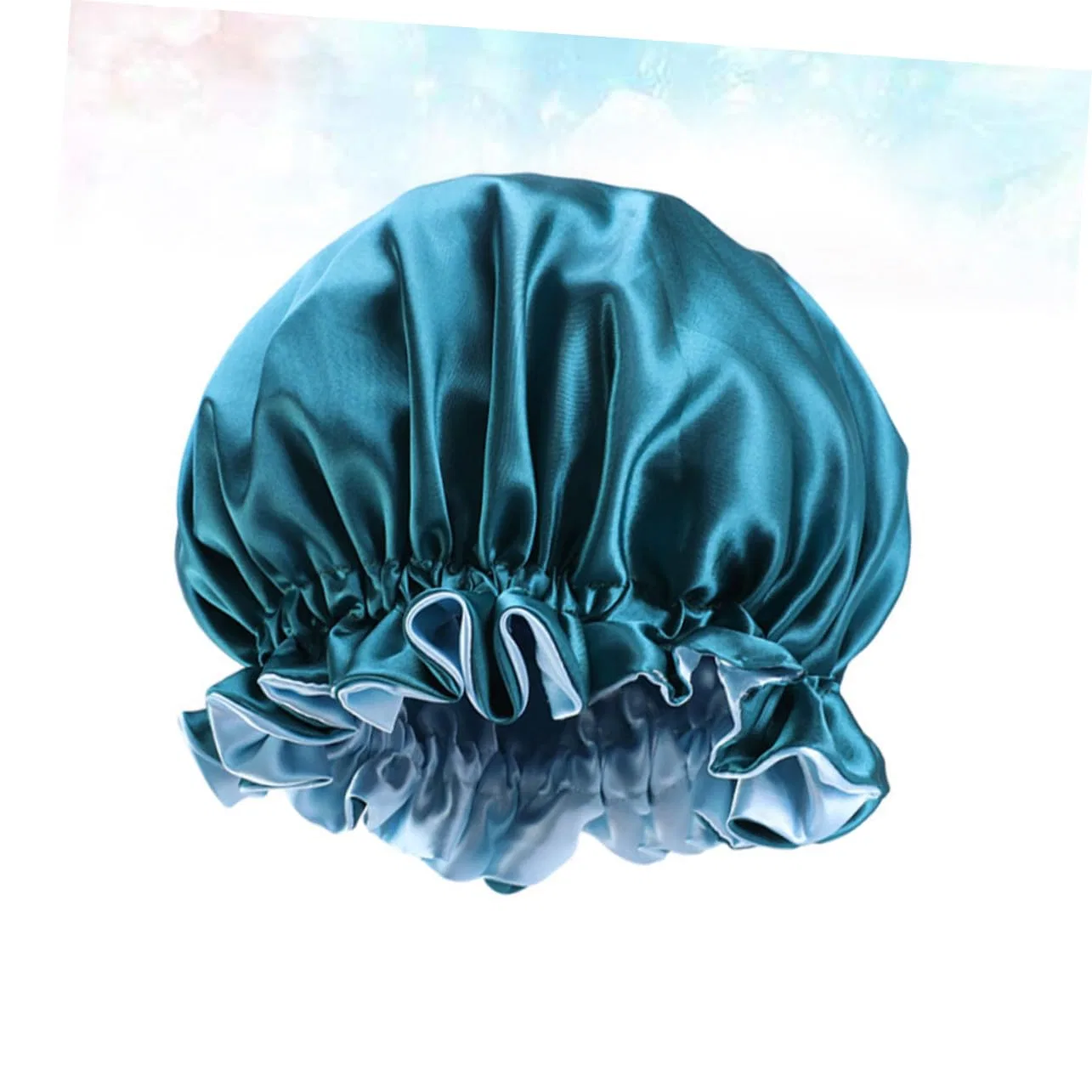 Шапочка для сна ULTECHNOVO, двусторонняя сатин, Peacock Blau — фото 3