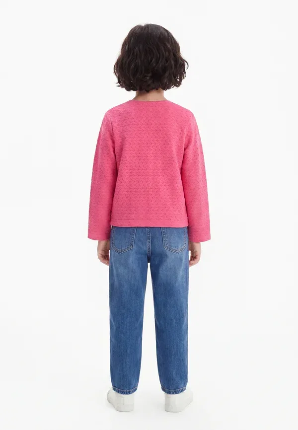 Кардиган хлопковый Patch cardigan Mini Rodini, pink, розовый — фото 2