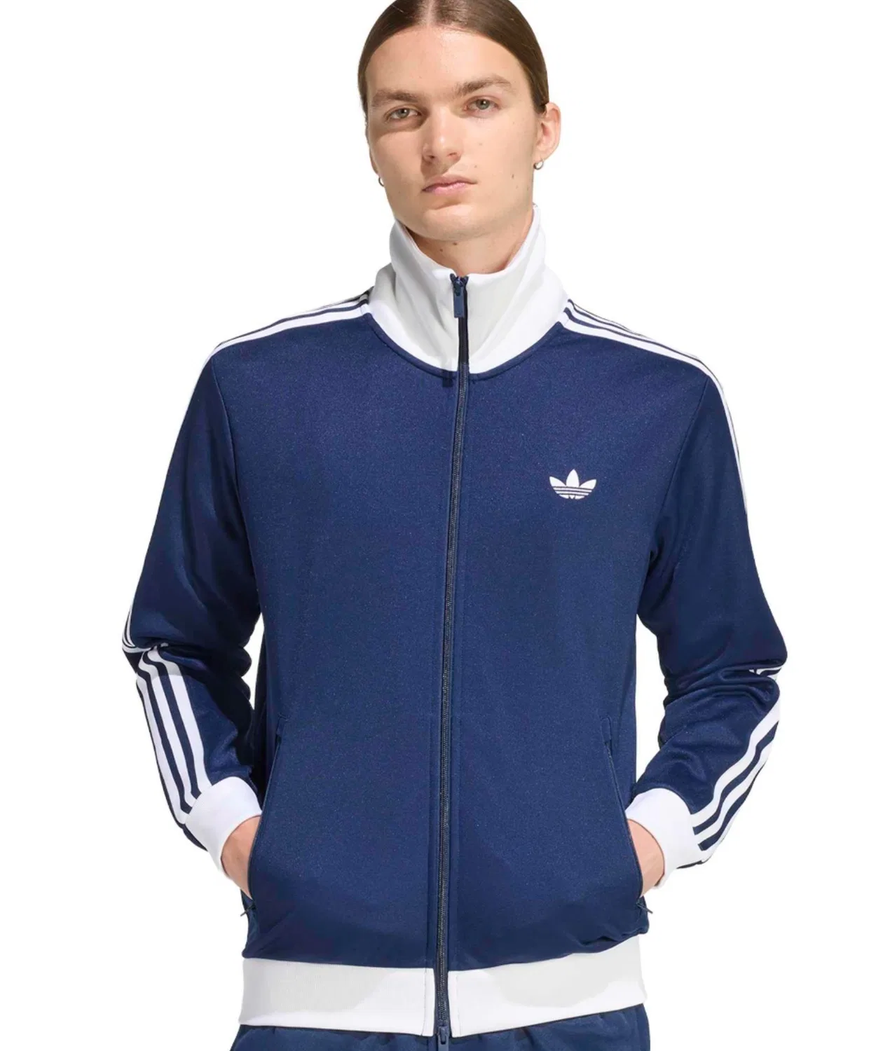 Мужской джерси-топ с длинным рукавомClassic Track Top Adidas, Navy — фото 2