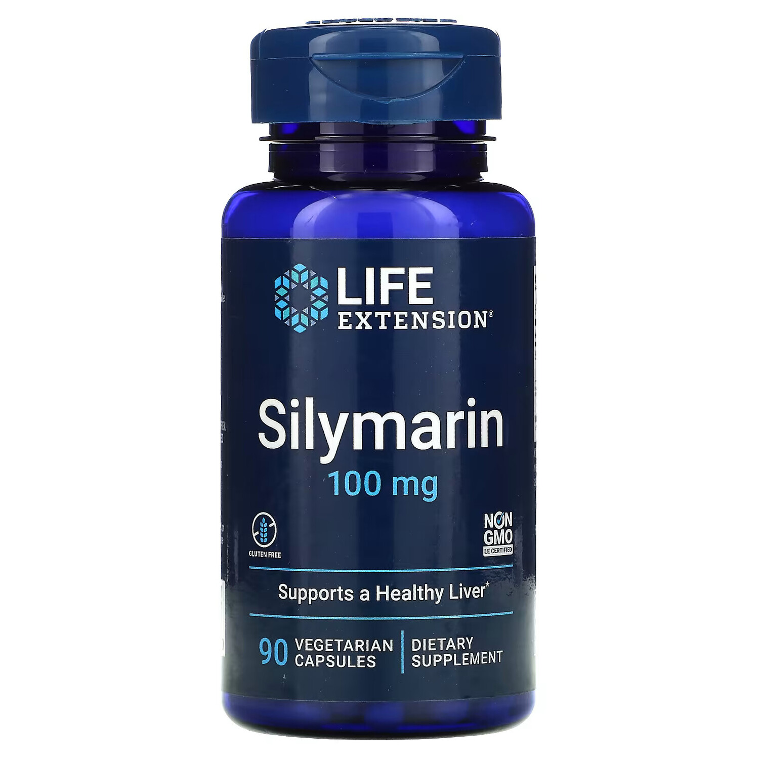 

Life Extension, Силимарин, 100 мг, 90 вегетарианских капсул