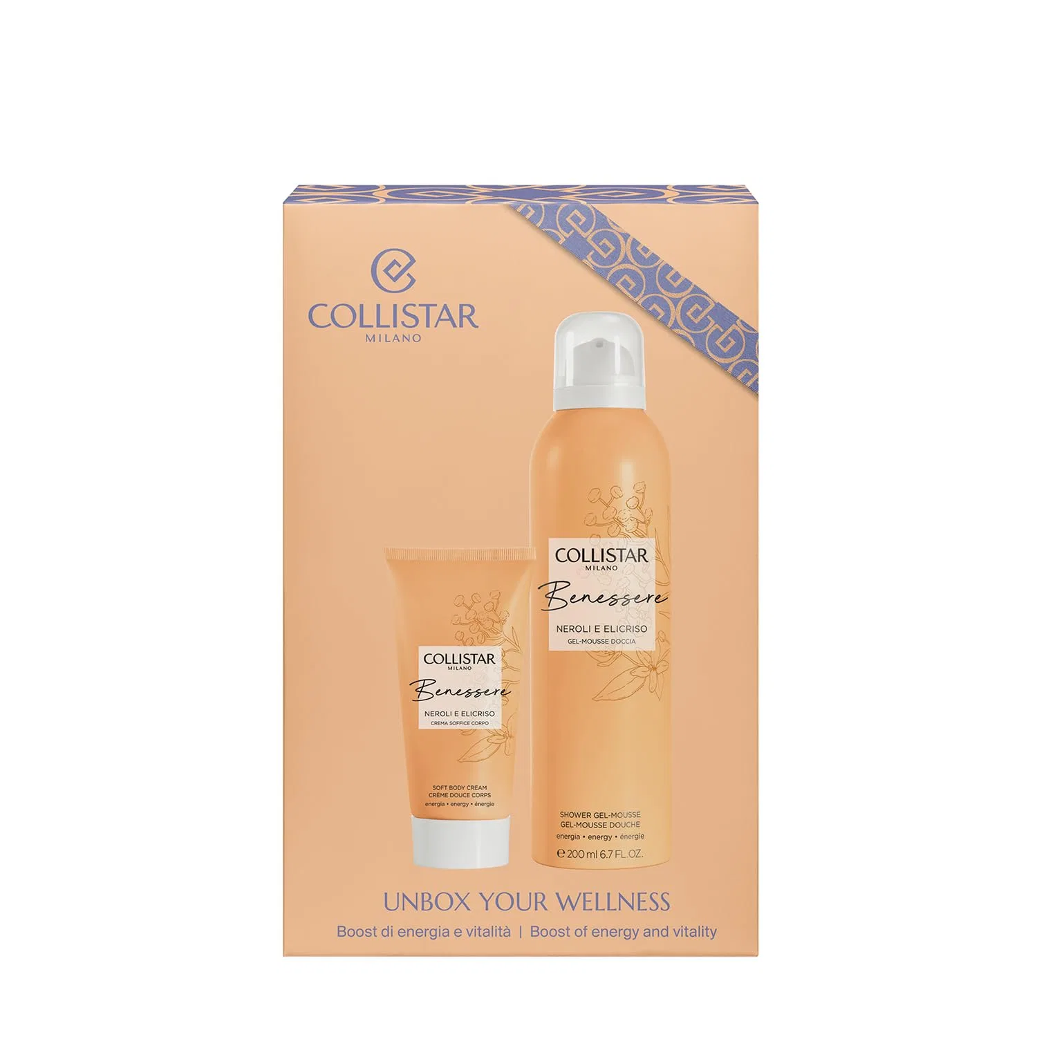 Набор для тела Benessere Neroli & Helichrysum, Collistar, 200 мл + 50 мл — фото 3