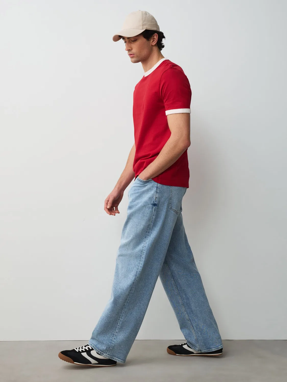 Джинсы свободного кроя Bleach Blue Denim Next, голубой — фото 3
